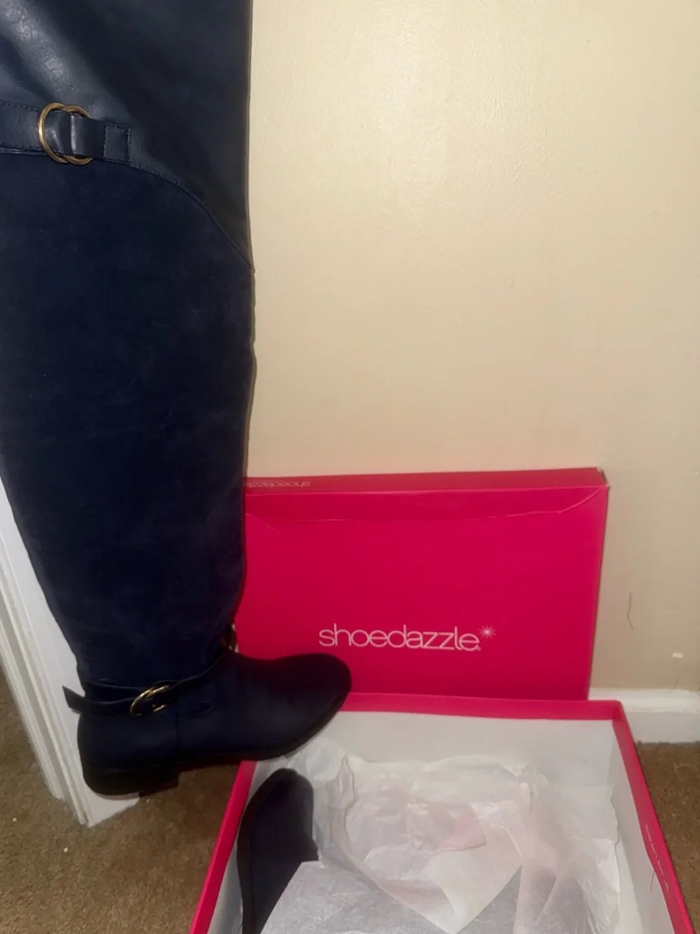 Navy Over-the-Knee Boots
